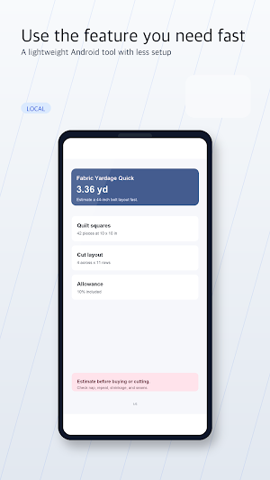 Fabric Yardage Quick Screenshot 1