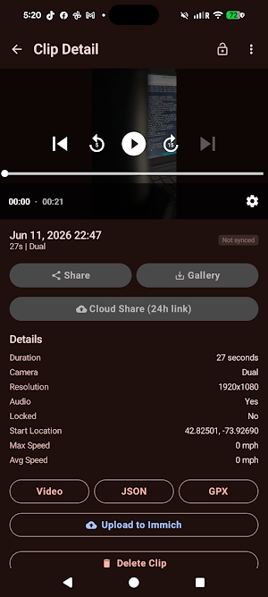 DriveVault: Dashcam Screenshot 0