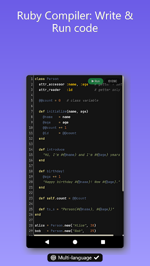 Ruby IDE, Compiler & AI Screenshot 0