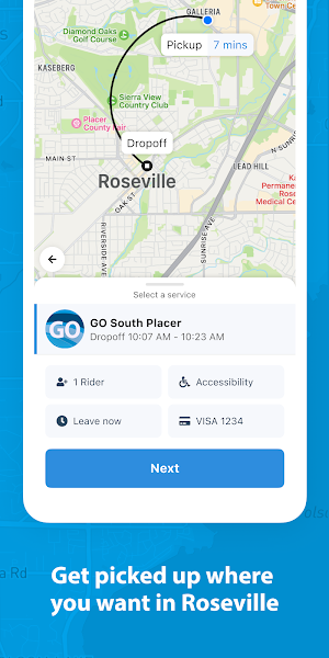 GO S. Placer On-Demand Transit Screenshot 2