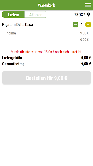 Subito Pizzaservice Screenshot 1