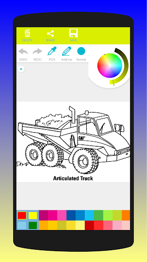 Construction Vehicles Coloring Screenshot 2