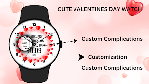 Cute Valentine's Day WatchFace Screenshot 3