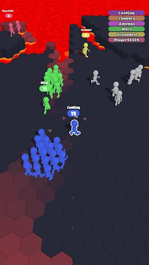 Crowd Floor Is Lava Stickman Screenshot 3
