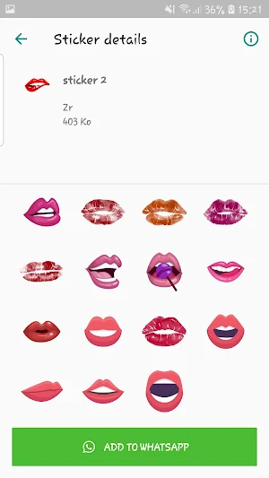 Kiss & Lips - WAStickerApps Screenshot 1