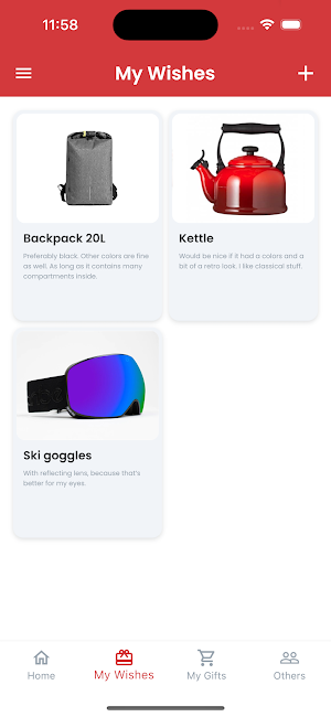 iWish - Everybody's wishlist Screenshot 1