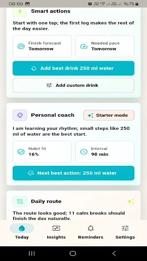 Hydra Coach: Water Reminder Screenshot 1