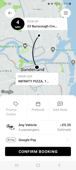 Five Star Taxis Sunderland Screenshot 2