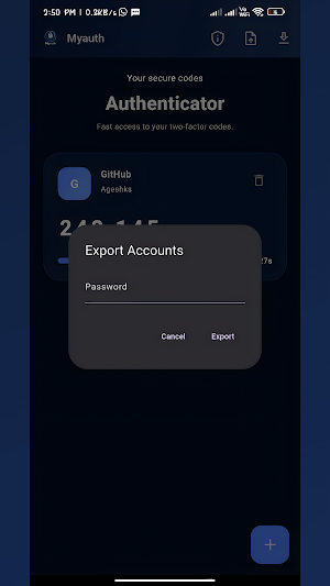 MyAuth - Secure Authenticator Screenshot 2