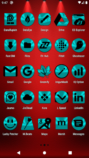 Cyan and Black Icon Pack Screenshot 3