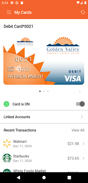 Golden Valley Card Mobile Screenshot 0