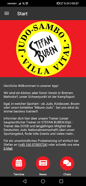 JC Villa Vital e. V. Screenshot 1