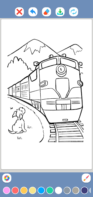 Train Coloring Book Screenshot 3