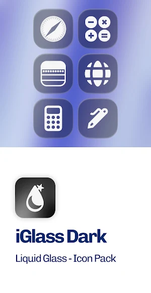 iGlass Dark OS Icon Pack Screenshot 0