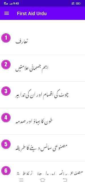 First Aid Urdu Screenshot 0