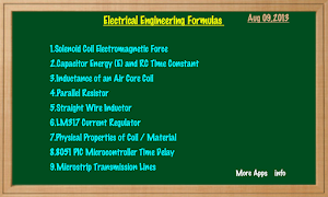Electrical Engineering Formulas Screenshot 1