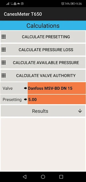 CanesMeter T650 Screenshot 2