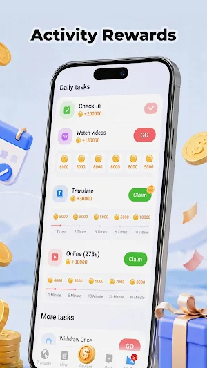 Rich Translate - Earn Coins Screenshot 2