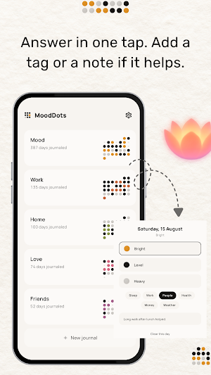 MoodDots: A Calm Mood Journal Screenshot 1