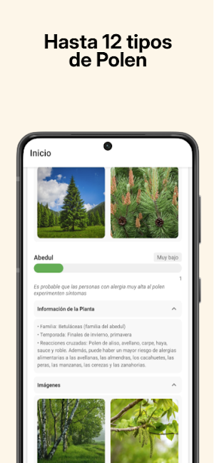 Pollen info and alert Screenshot 1