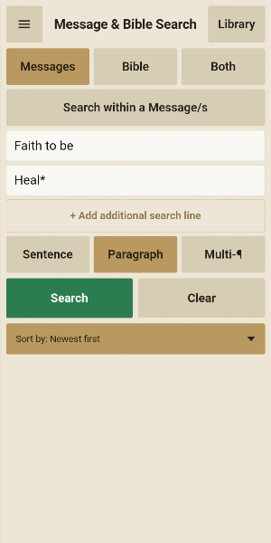 Message Search William Branham Screenshot 0