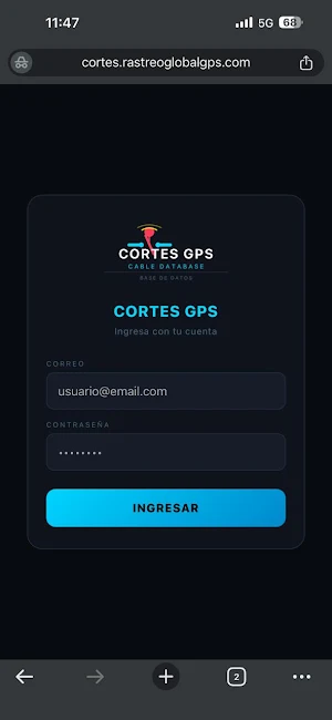 Cortes GPS Screenshot 1