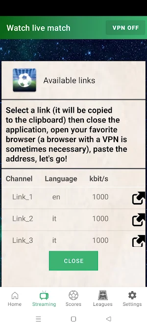 Live Football Streaming Screenshot 3