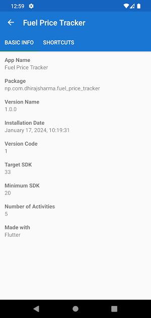 Built with which framework? Screenshot 1