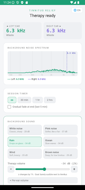 Tinnitus Relief: Sound Therapy Screenshot 3