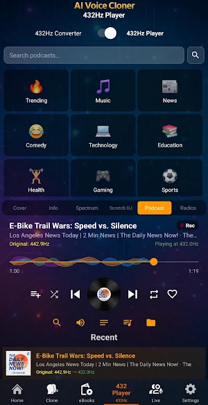 AI Voice Cloner 432Hz Player Screenshot 2