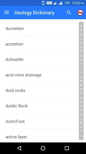 Geology Dictionary Screenshot 1