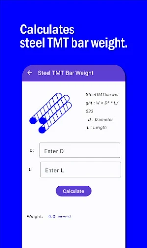steel bar weight calculator Screenshot 2