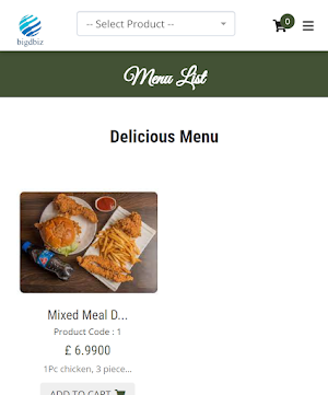 Digital Menu Screenshot 2