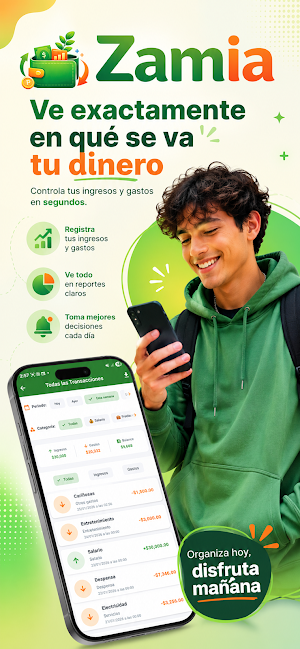 Zamia: controla tus ingresos Screenshot 2