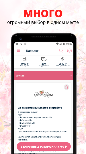 Доставка цветов ChocoRose Screenshot 0