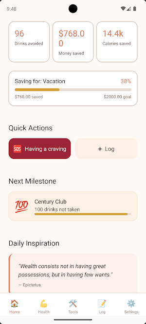 Alcohol Tracker - Drywell Screenshot 1