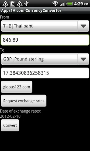 Apps1A Currency Converter Screenshot 1