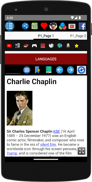 Charlie Chaplin - Biography Screenshot 1