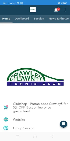 Crawley Lawn Tennis Club Screenshot 0