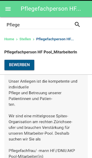 Swiss Medi-Jobs Screenshot 2