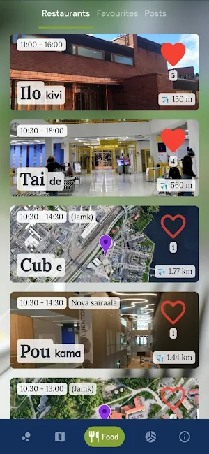 JYU food menus and community Screenshot 2