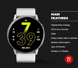 Active Yellow Fit Watch Face screenshot 2