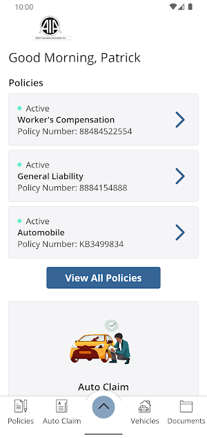 Allen Insurance AIA Online Screenshot 1