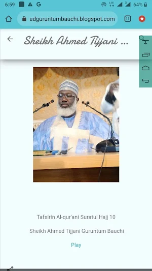 SHEIKH AHMAD GURUNTUM BAUCHI Screenshot 1