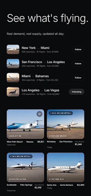 SkyAccess: Empty Leg Flights Screenshot 3