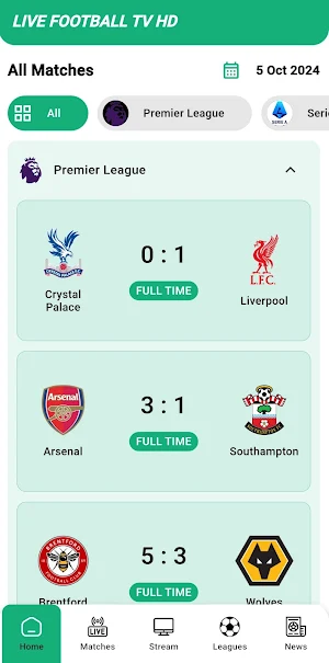 Live Football TV HD Streaming Screenshot 1