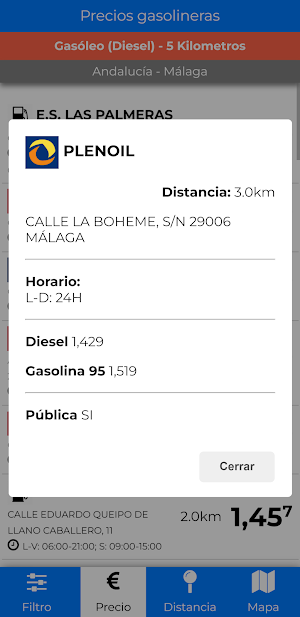 Precio de Gasolina Screenshot 2