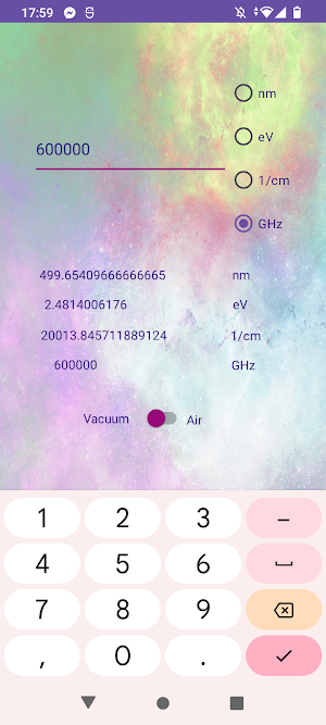 SpectroCalc Screenshot 3