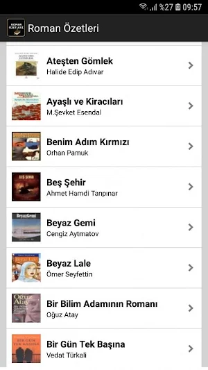 Roman Özetleri Screenshot 2