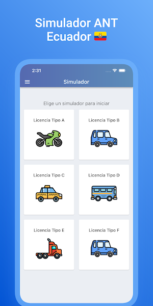 Simulador Licencia ANT Ecuador Screenshot 0